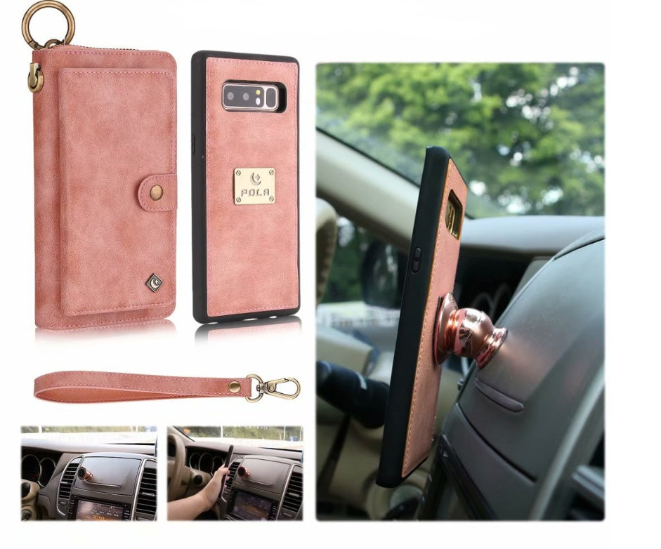 Neue Multifunktions-Mobilfunk-Handy-Hülle Telefonschale Reißverschluss Brieftasche Set Car Function Phone Hülle