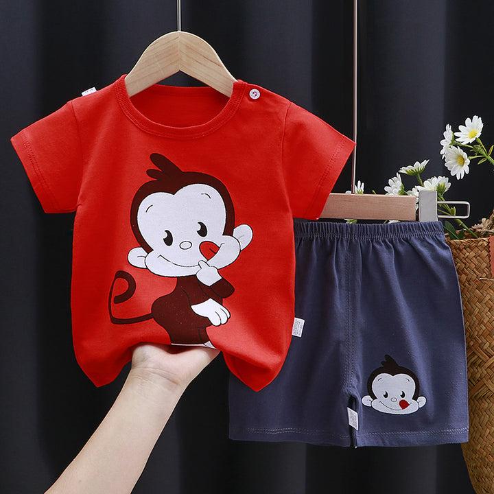 T-shirt de coton à manches courtes pour enfants Vêtements bébé bébé