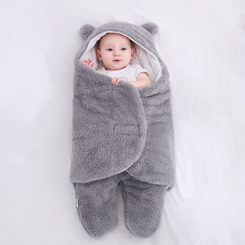 Yeni doğan bebek kış kundak battaniyesi için bebek uyku tulumu zarfı