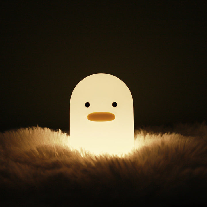 Северно сладък прекрасен анимационен филм тъпа патица LED нощна светлина силикон USB зареждане Нощна светлина празнични подаръци Детска стая Спалня Спалня