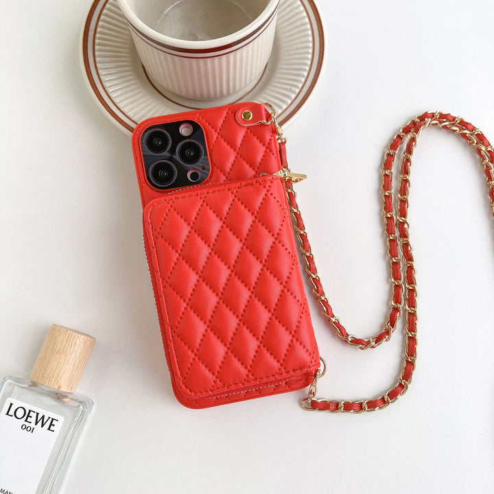 Phone Case Classic Style Luxury Rhombic Lambskin