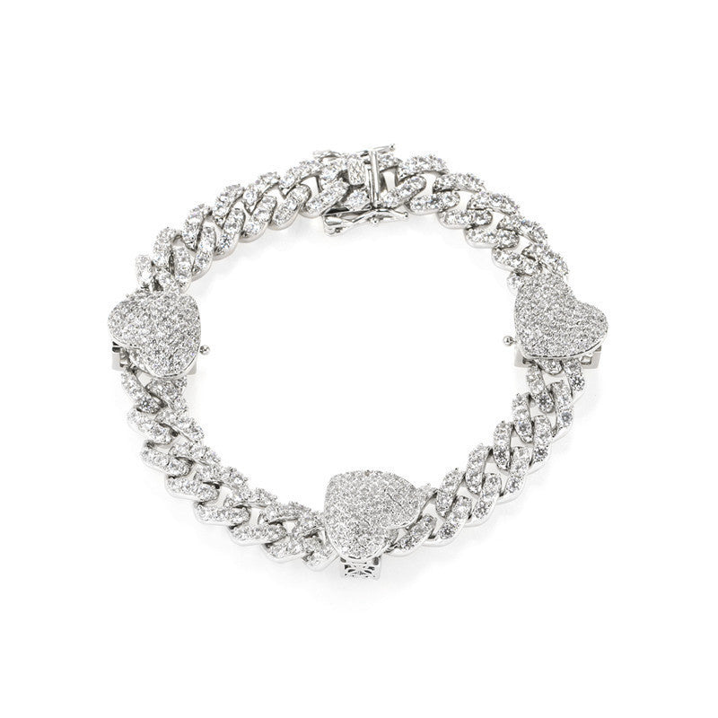 New Product Heart-shaped Zircon Plated All-match Anklet For Lady