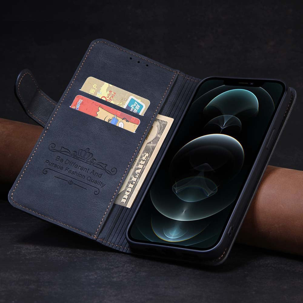 Cubierta de la caja del teléfono con la tarjeta de billetera