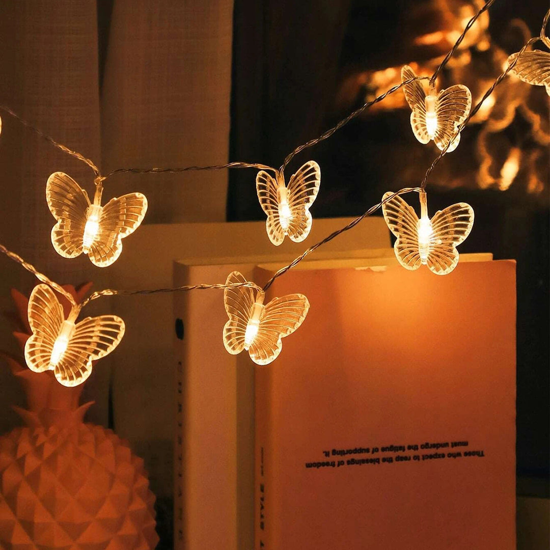 3 metriä 20 valoa perhonen joulukoristeinen kevyt merkkijono