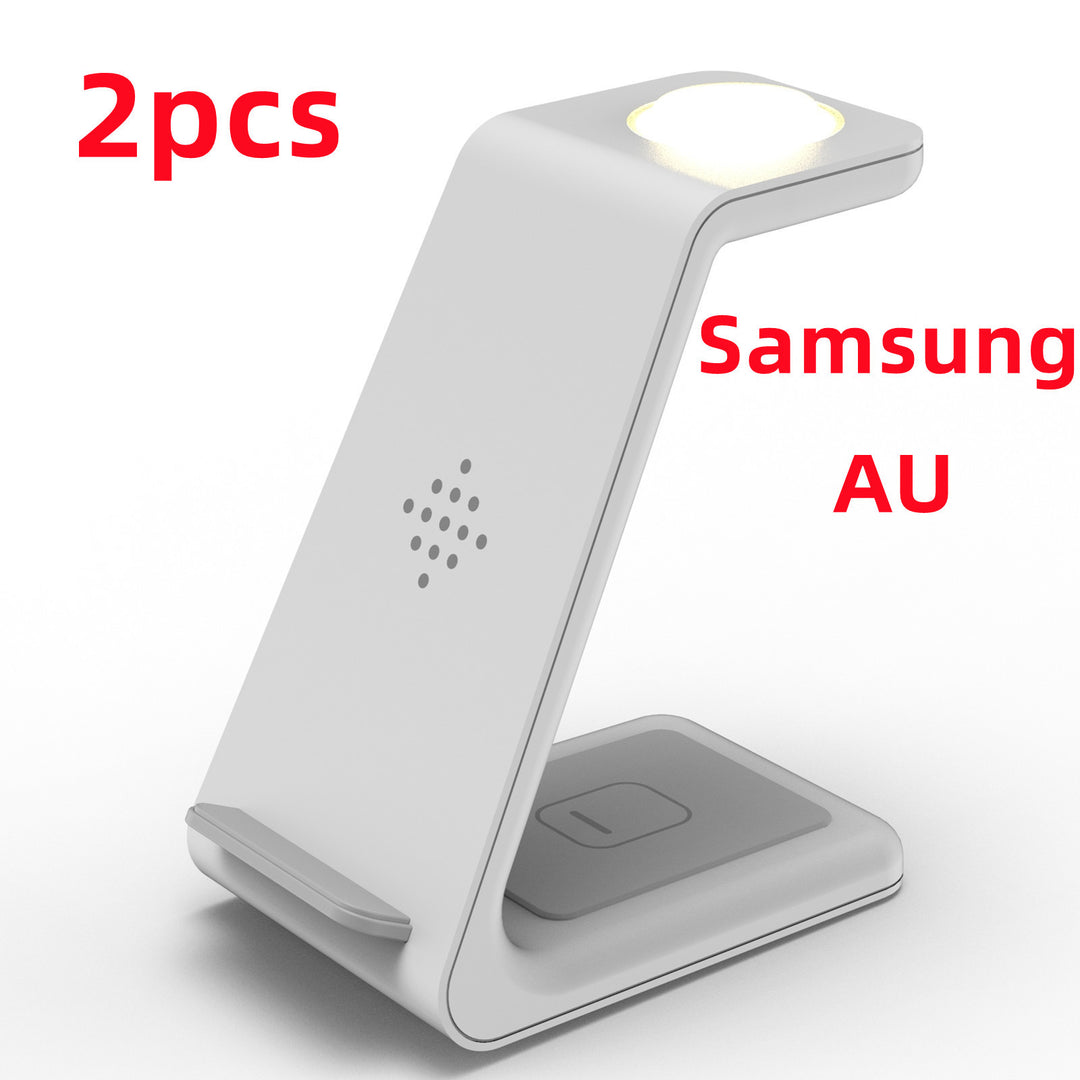 3 I 1 Fast Charging Station Wireless Charger Stand Wireless Quick Charge Dock för telefoninnehavare