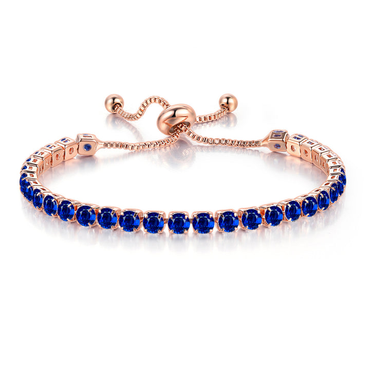 Joyería exclusiva europea y estadounidense pulsera de empuje de cristal de cristal damas damas de diamante de diamante completo al por mayor