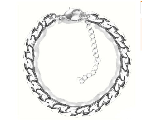 Bracelet d'aplature en acier inoxydable 3,2 mmnk bijoux en acier en titane européen et américain pour hommes