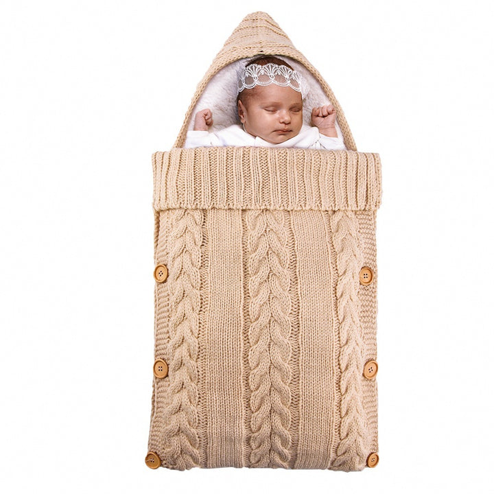 Plush Sleeping Bag Baby Stroller Warm Button Sleeping Bag