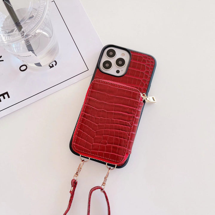 Crossbody Leather Change Zipper Bag Phone Case