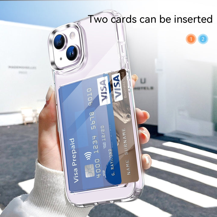 Acrylique Two-in-One Transparent Carte Carte Téléphone Case de téléphone