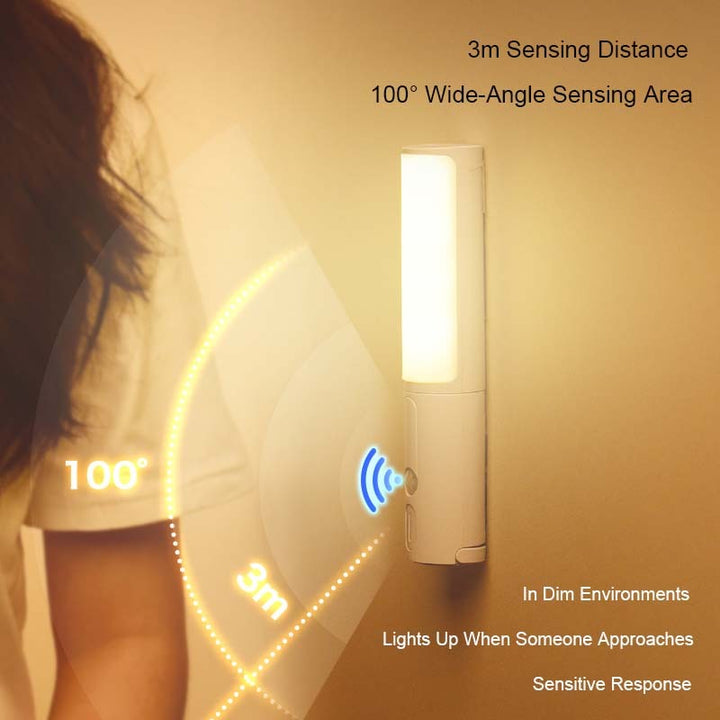 Yeni stil akıllı insan vücudu indüksiyon hareket sensörü led gece ışığı ev yatak mutfak dolabı gardırop duvar lambası