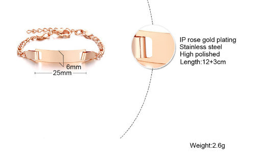 Детский браслет из нержавеющей стали пустой изогнутая пластина Регулируемая 12 и 3 см с надписью