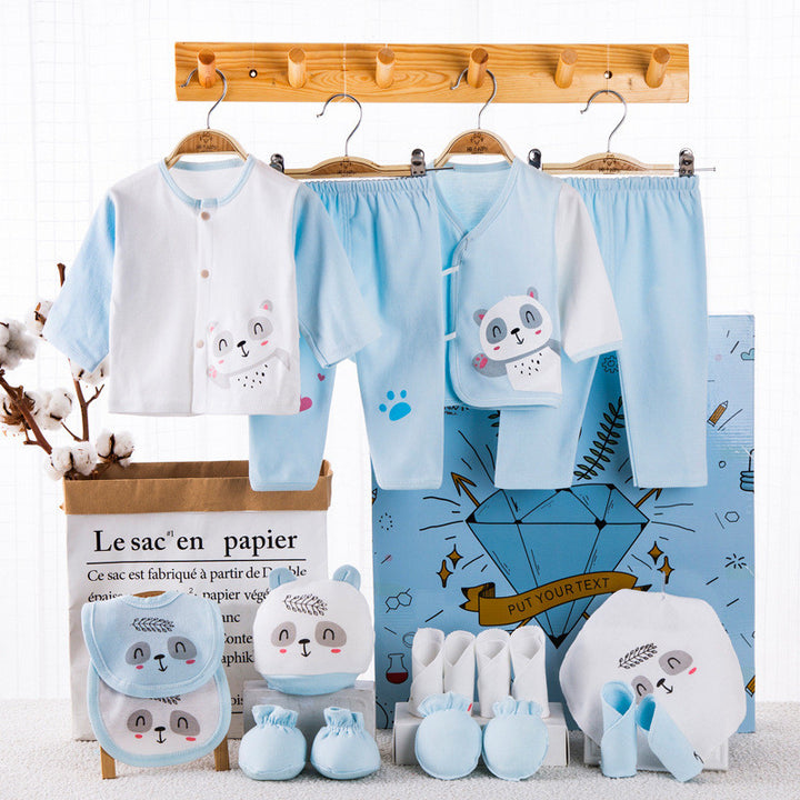 Caixa de presente para recém-nascido conjunto de roupas de bebê algodão