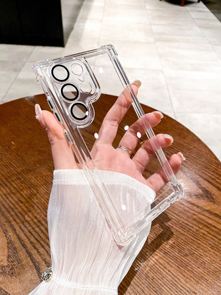 Case de teléfono con aire de aire transparente transparente electrochado