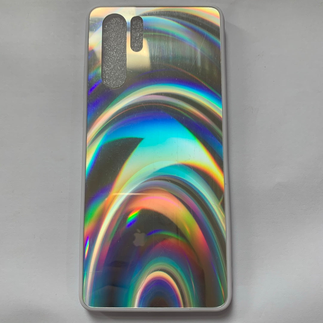 Case de cubierta trasera de brillo de arco iris 3d