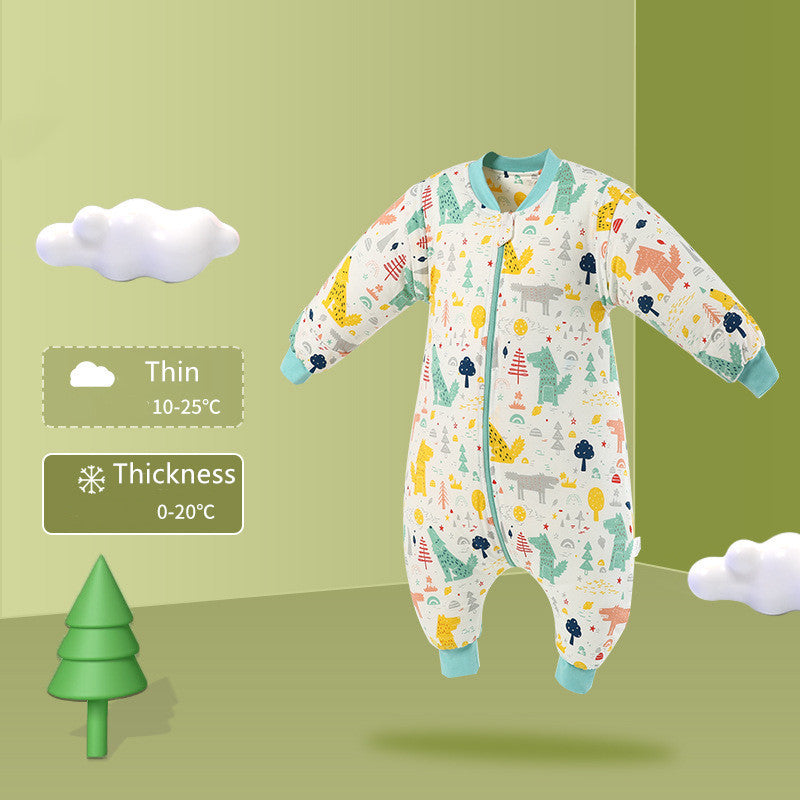 Baby soversacks tecknad mönster baby sovsäck vagnsäck för nyfödda delade ben
