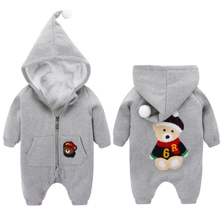 Varm baby onesie med fleece