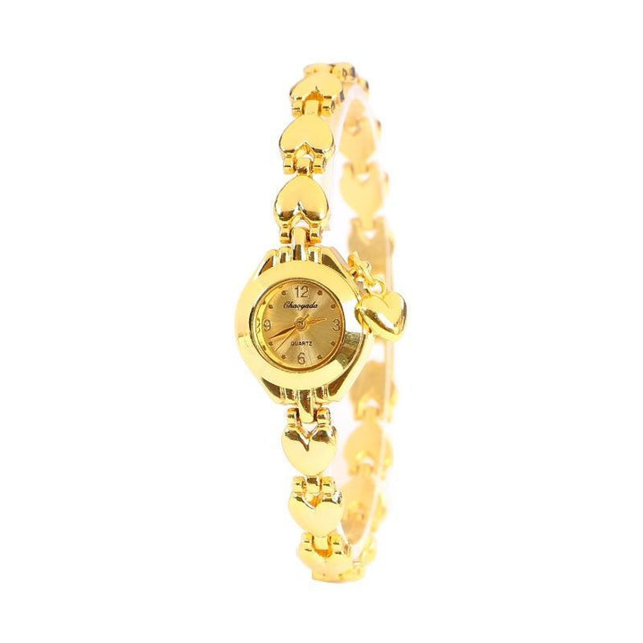 Bracelet de coeur à courroie en acier quartz montre des femmes