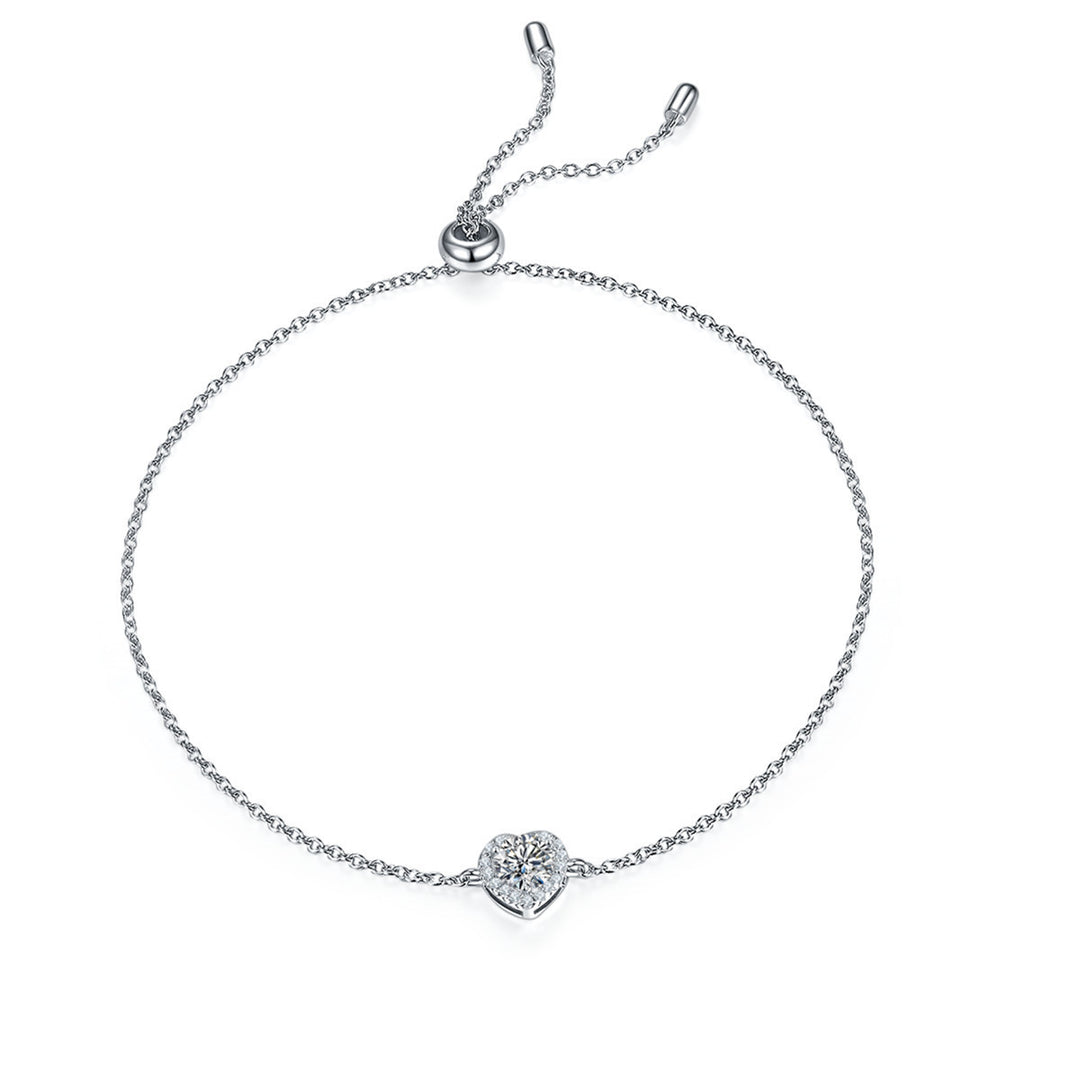 INS -Stil einfaches Armband 925 Sterling Silber Diamant süß kühl