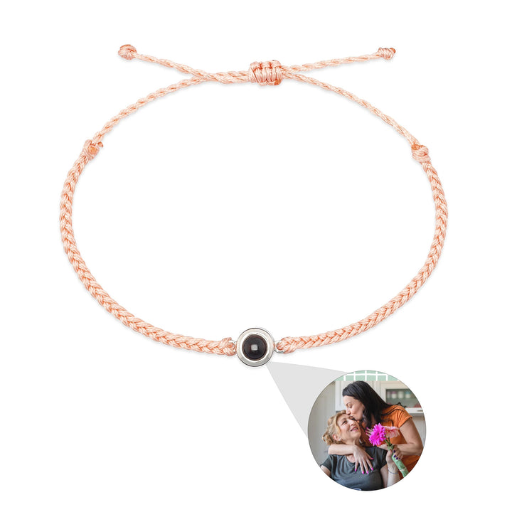 Kreatives maßgeschneidertes Farbfoto -Projektion Armband handgewebte Liebhaber Persönlichkeit Schmuck für Männer und Frauen Valentinstag Geschenk