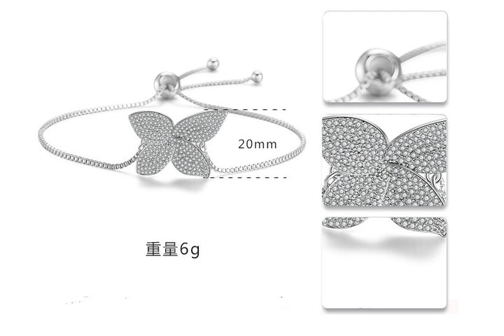 New Korean Adjustable Jewelry AAA Zircon Bracelet Ring