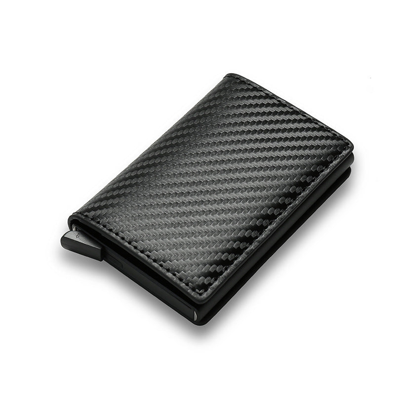 محفظة رجالية من ألياف الكربون RFID مصنوعة من سبائك الألومنيوم