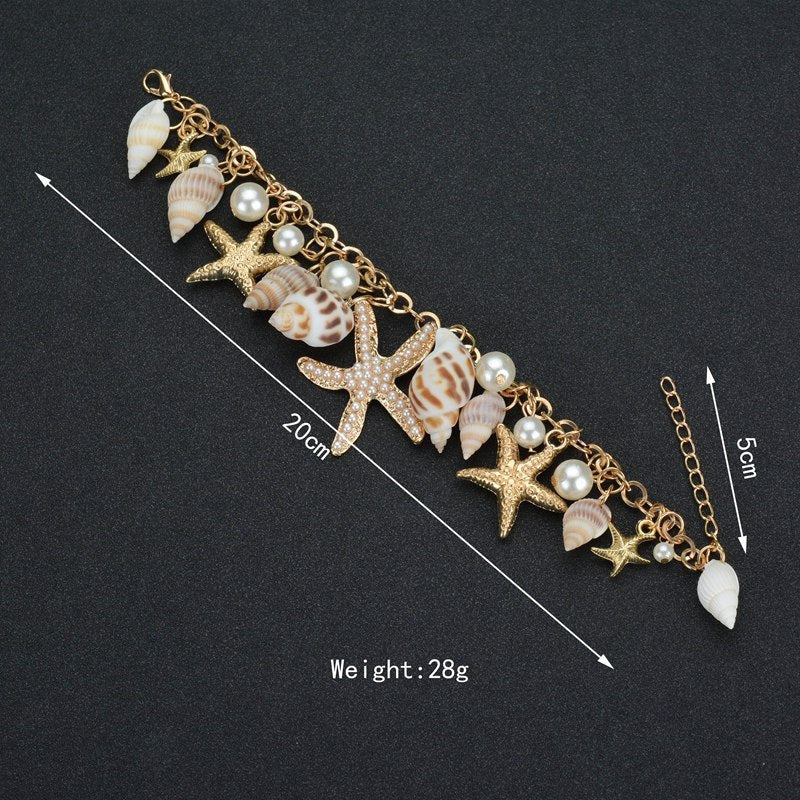 Fashion Tide Ocean Bohemian Style Sea Star Shell Bracelet