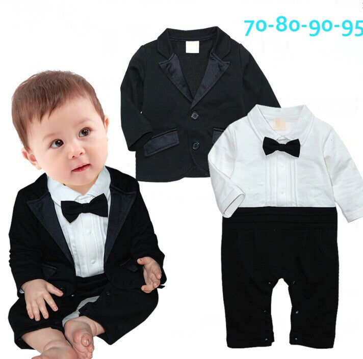 Baby Boy Gentleman Dress Sukiet z długim rękawem