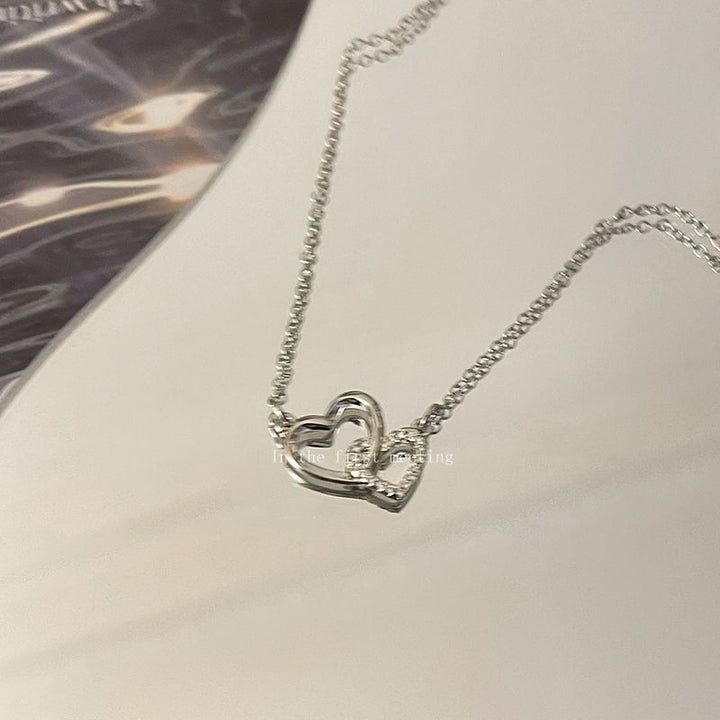 Ring Buckle Heart Clavicle Chain Female Pendant Necklace