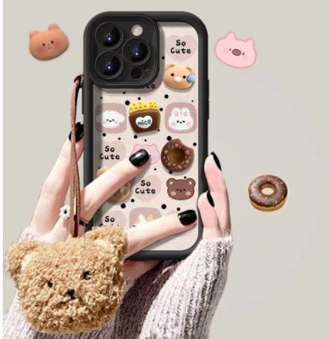 Autumn And Winter Plush Doll Phone Case