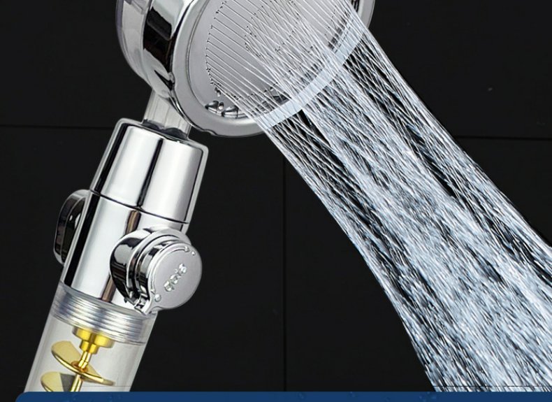 İnternet ünlü küçük bel süper şarjlı duş başlığı çift turbo basınçlı pervane çok fonksiyonlu fan duş başlığı