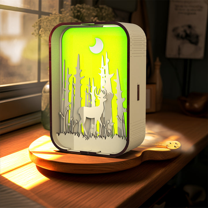 Holzschnitzerei Leichtes kreatives Geschenk minimalistische Nacht Nachtleuchte Desktop Dekoration Geburtstagsgeschenk
