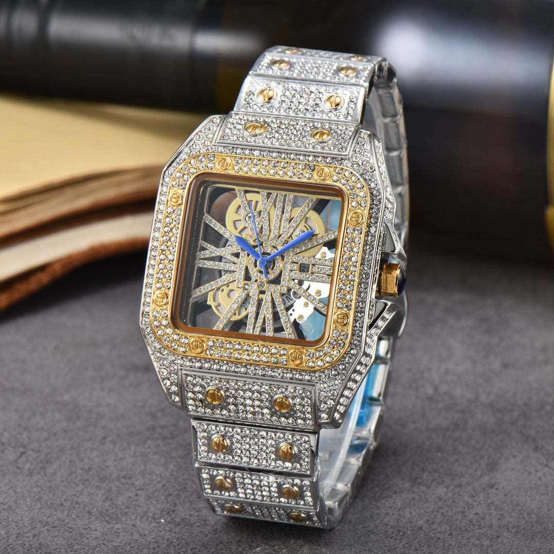 Reloj de acero de moda de diamantes femeninos