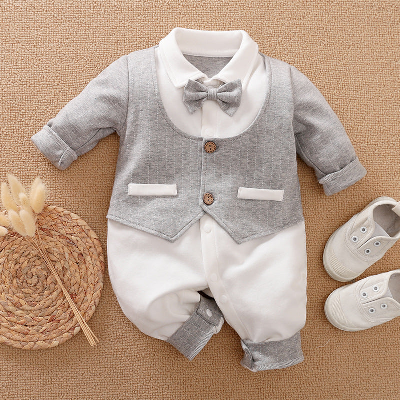 Gentleman's babykleding Baby onesies met lange mouwen