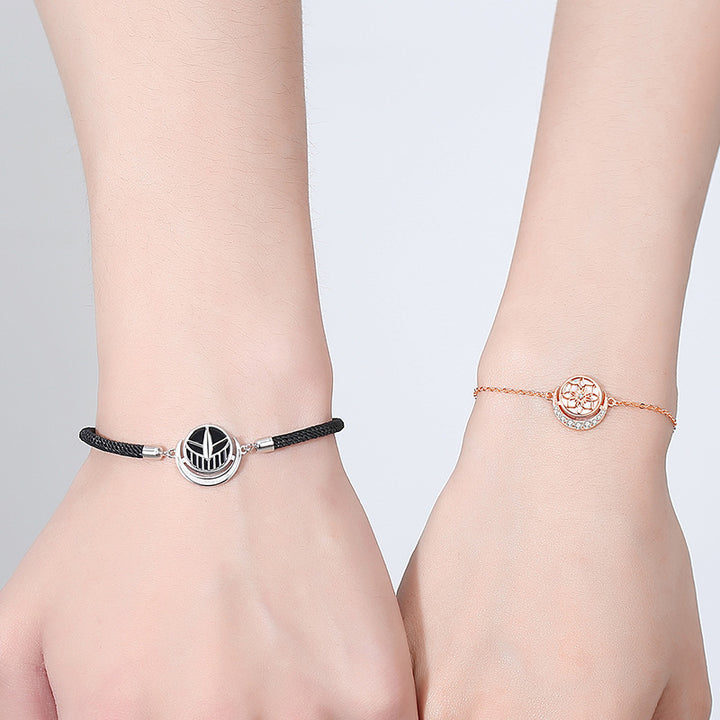 Оригинальный дизайн принцесса Найт пара рука веревка 925 Серебряный браслет