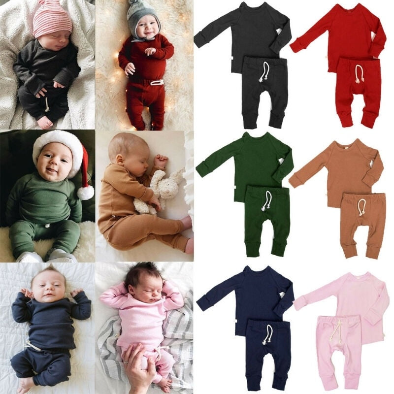 الملابس السروال القصير الملابس الرياضية القطنية مجموعة ملابس الأطفال الرضع