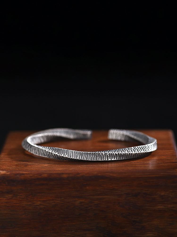 999 Sterling Silver Mobius Ring Bracelet For Men And Women
