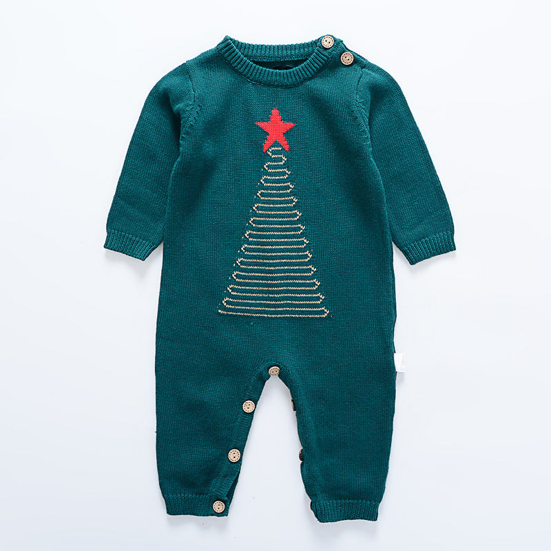 Herbst- und Winterbaby Strickpullover -Jumpsuit