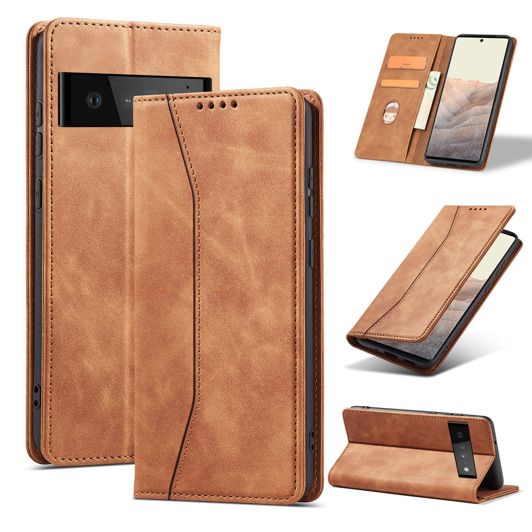 Mobile Phone Leather Case Magnetic Flip Cover