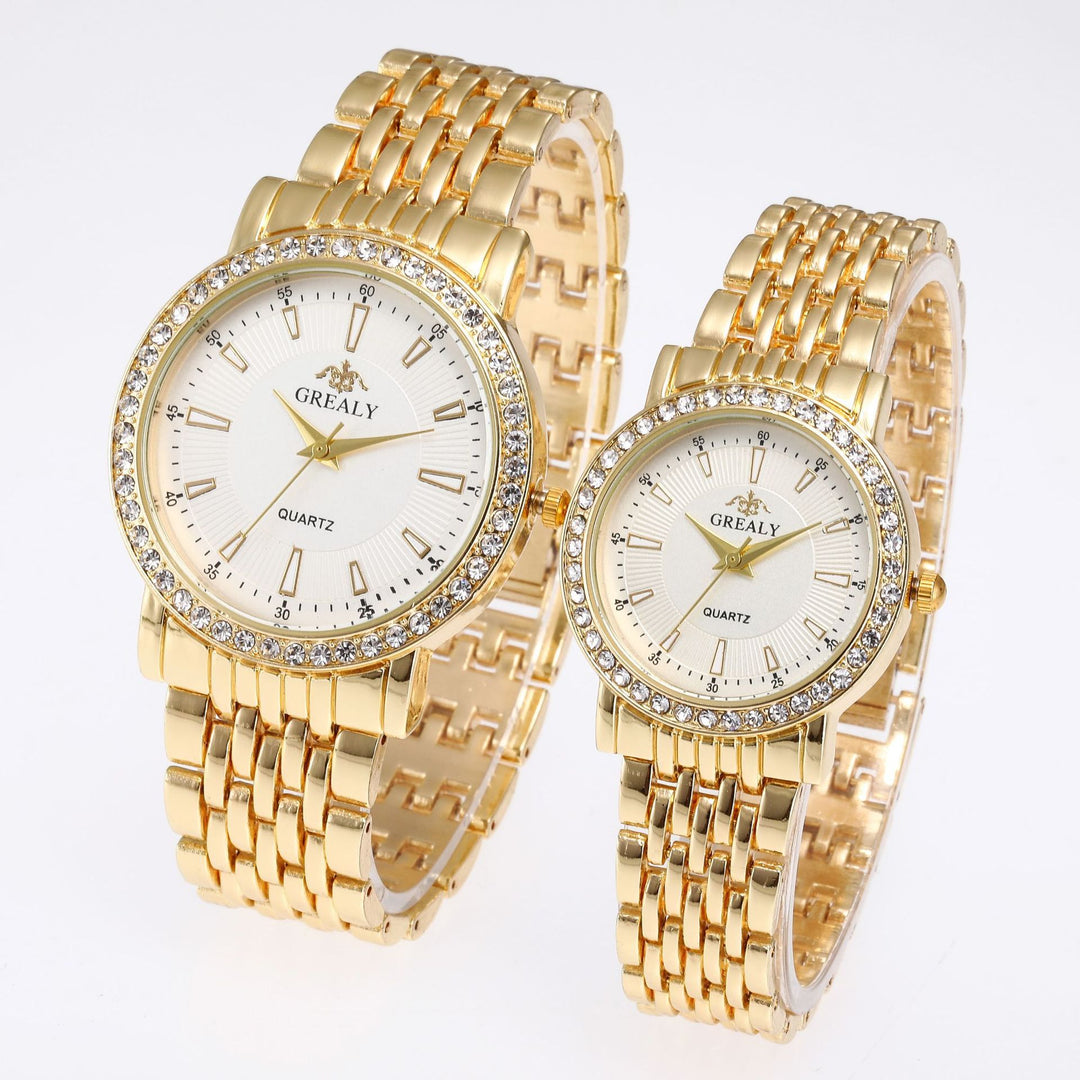 Couple Watch Men's Roman Scale Roman Diamond à la mode en acier de la mode