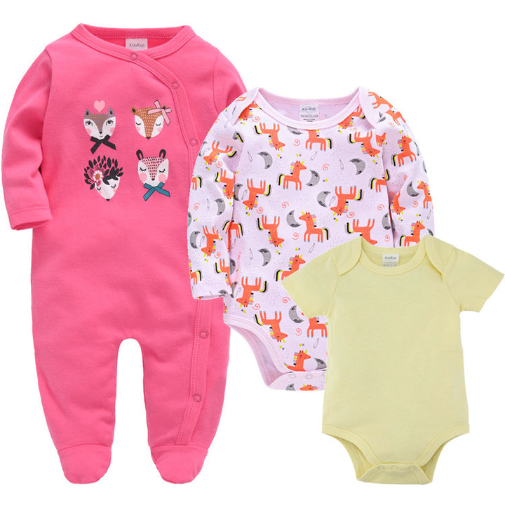 Erkekler ve kızlar için bebek 3 parçalı bebek kıyafetleri