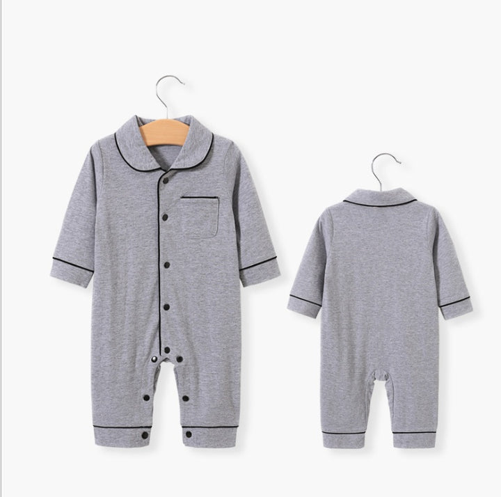 Thin baby one-piece pajamas spring and summer