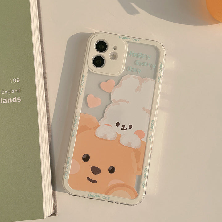 Cartoon Rabbit Bear Bear com tudo inclusivo de telefone macio