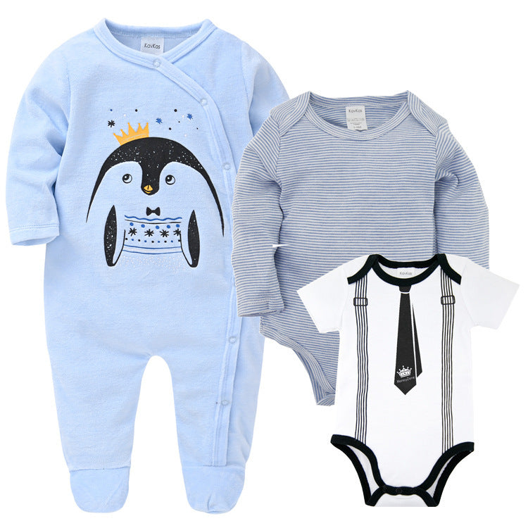 Erkekler ve kızlar için bebek 3 parçalı bebek kıyafetleri