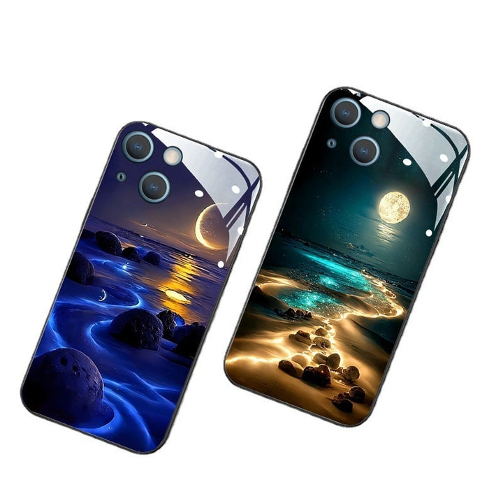 Incoming Light New Beach Moon Sea Glass Phone Case