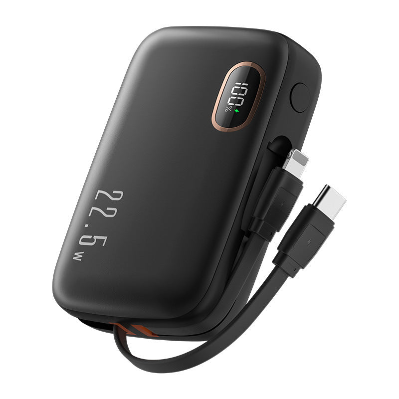 PD22.5W Fast Charging Digital Display Mobile strömförsörjning med kabel