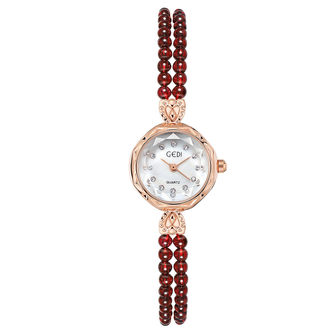 Niche Creative en enigszins luxe Pearls Strap -horloge voor dames