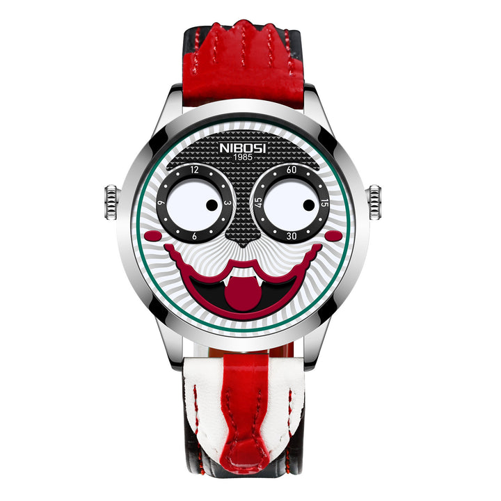 Russian Clown Men's Watch Leather impermeable