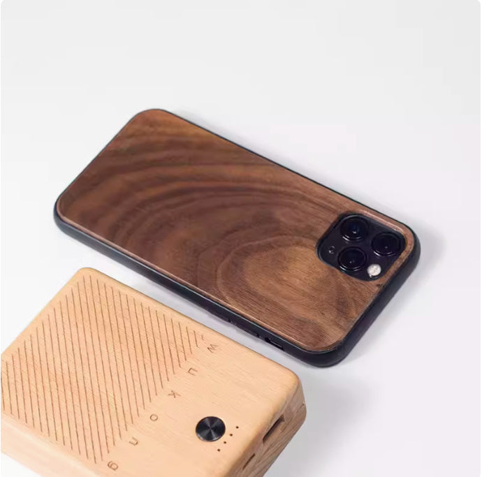 Houten beschermende shell creatieve telefooncase