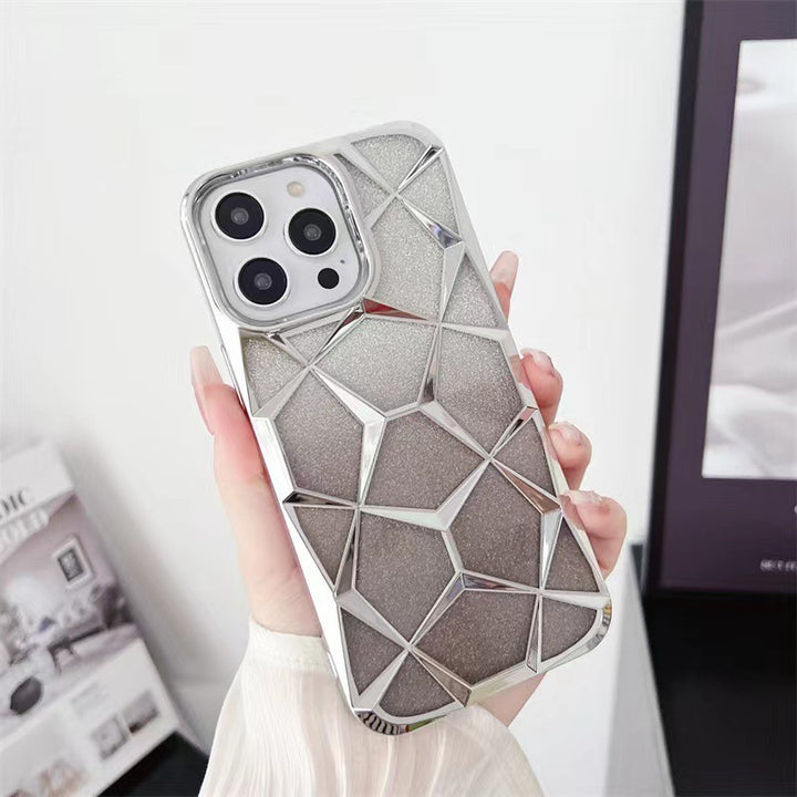 Gradient Electroplating Water Cube Phone Case